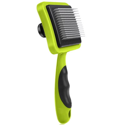 Self-Cleaning Slicker Brush for Dogs, Dog Brush for Shedding Massage Grooming, Cat Brush Gently Removes Loose Fur Undercoat