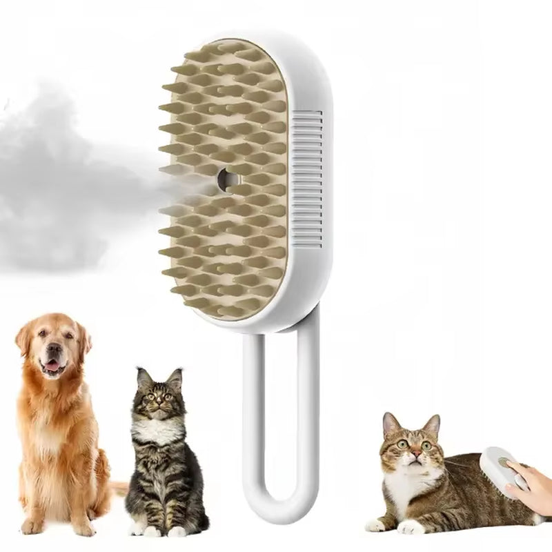 3 in 1 Electric Spray Cat Hair Brush Pet Brush Dog Hair Beauty Comb Pet Steam Brush Steam Cat Dog Hair Brush Special Comb