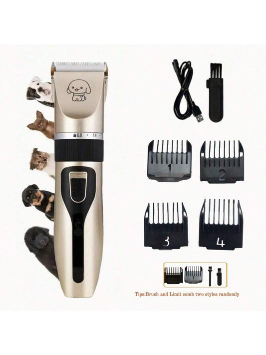 Professional Dog Grooming Kit, Quiet Hair Clippers Set for Dogs, USB Rechargeable Cats Pets Cordless Dog Grooming Tools