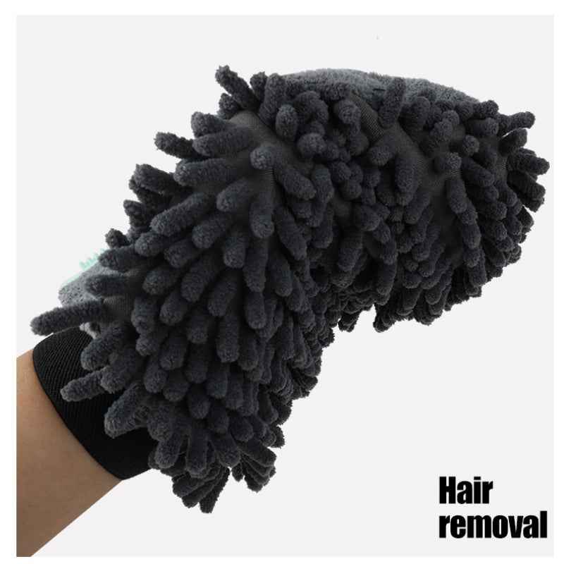 Pet Bathing Brush 2-In-1 Grooming Glove Elegant Dog Grooming Tool for Brushing, Massaging, and Drying Pet Grooming Kit for Dog Cat 2-Sided Bathing Brush Cleaning Massage Glove