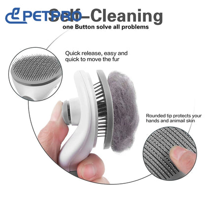 Self-Cleaning Brush Is Suitable for Cat Dog Pet Grooming Comb, Dog Supplies Dog Grooming Pet Hair Remover Pets Acessorios