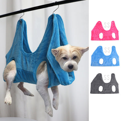 Pet Dog Cat Grooming Hammock Harness Dog Hammock Restraint Bag Helper Breathable Dogs Grooming Trimming Hammock Helper Cats