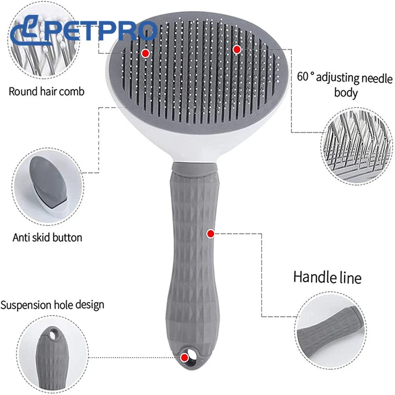 Self-Cleaning Brush Is Suitable for Cat Dog Pet Grooming Comb, Dog Supplies Dog Grooming Pet Hair Remover Pets Acessorios