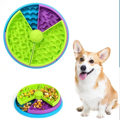 Slow Food Bowl anti Choking Cat Bowl Dog Basin Puzzle Feeder Healthy Pet Rotating Game Board Pet Products