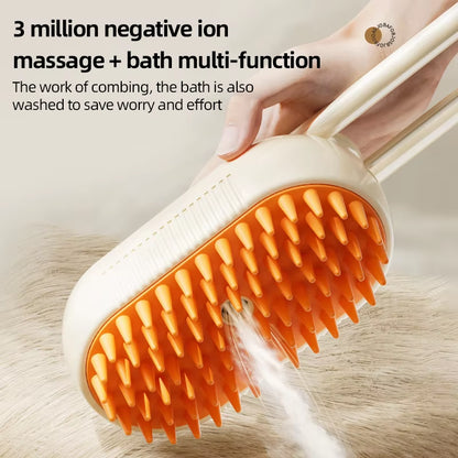 Dog Hair Brush Cat Hair Brush Electric Pet Cleaning Brush Steam Spray Brush Massage Hair Removal Comb anti Flying Brush