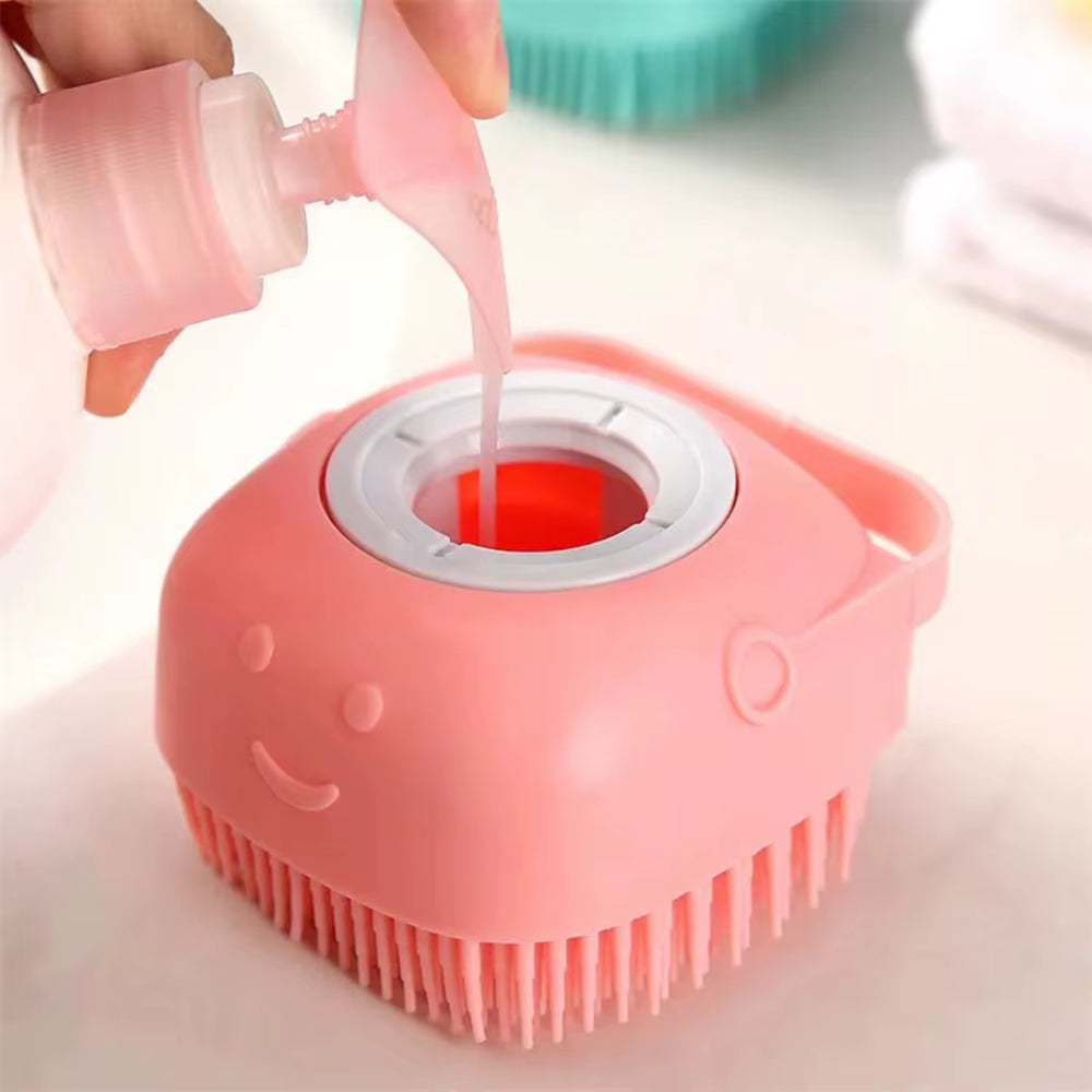 Soft Silicone Dog Brush Pet Shampoo Massager Bath Brush Bathroom Puppycat Washing Massage Dispenser Grooming Shower Brush Combs