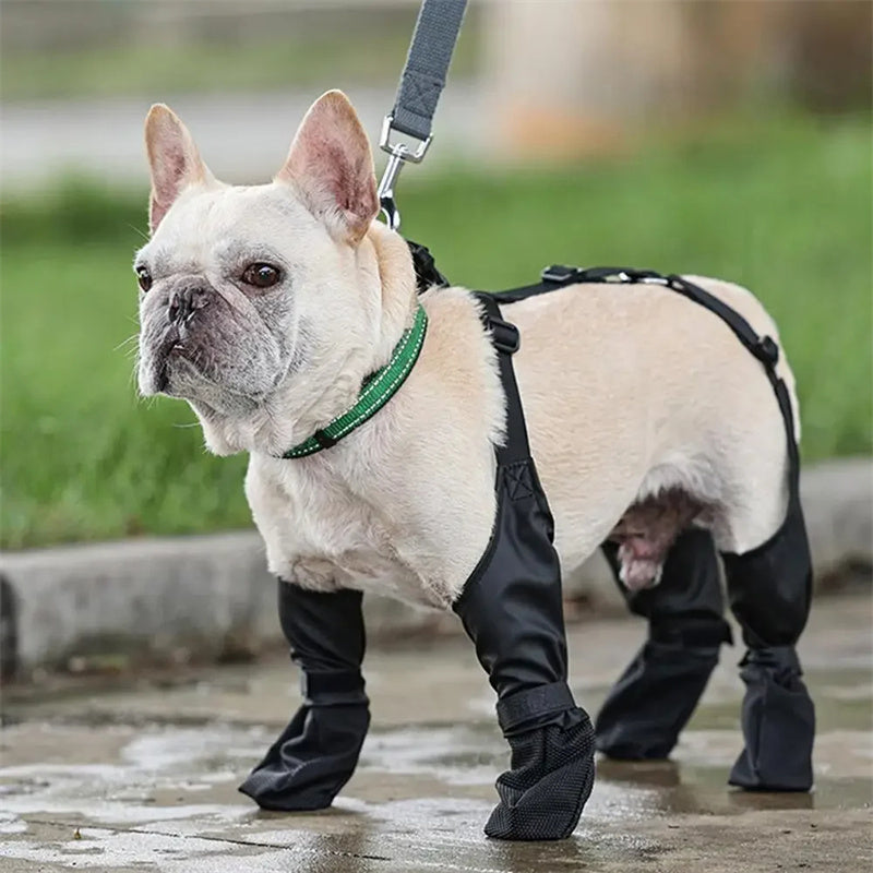 Waterproof Dog Shoes Adjustable Dog Boots Pet Breathbale Shoes for Outdoor Walking Soft French Dog Shoes Pets Paws Protector Pet Products