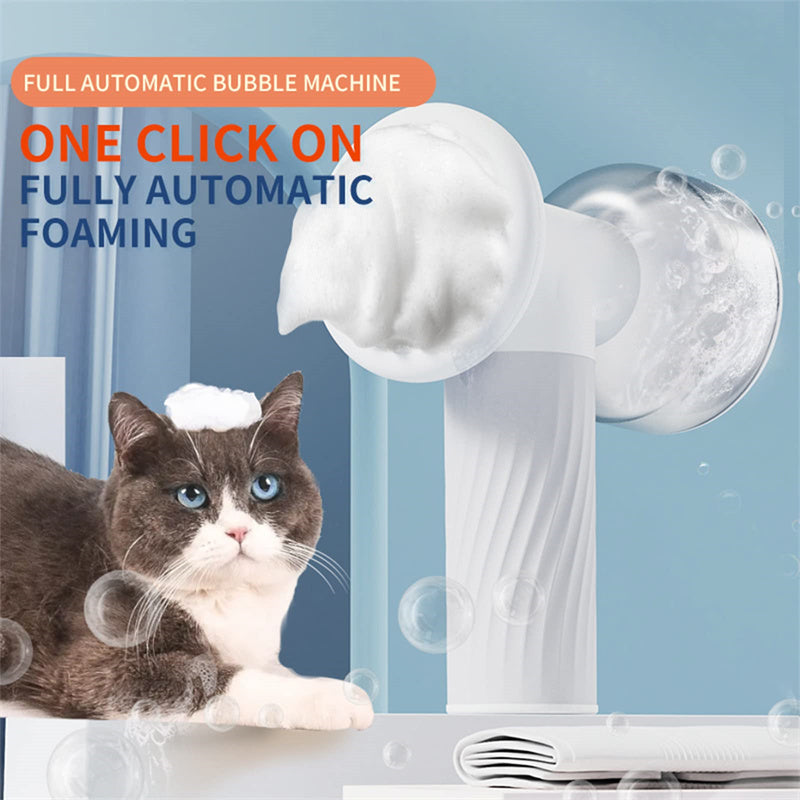 Automatic Foaming Dog Cat Bath Brush Dog Shampoo Brush with Soap Dispenser Electric Pet Grooming Massage Brush Pet Bath Brush Scrubber Comb for Dog Cat Pet Products