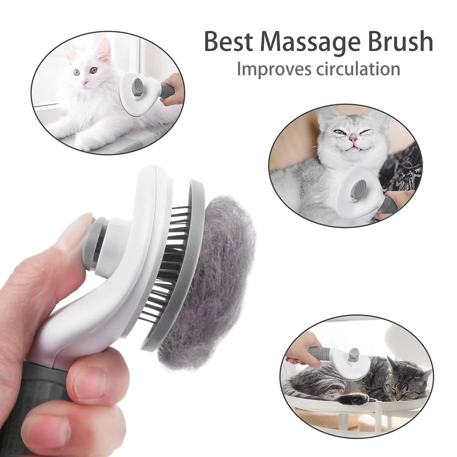 Pet Hair Remover Brush,Easy to Remove Loose Undercoat,For Dogs Cats Grooming Tools, Pet Hair Removal Comb Dogs Accessories