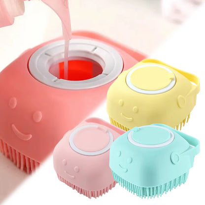 Soft Silicone Dog Brush Pet Shampoo Massager Bath Brush Bathroom Puppycat Washing Massage Dispenser Grooming Shower Brush Combs