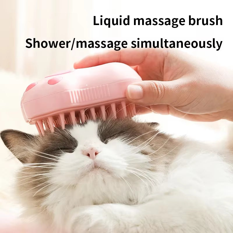 3 in 1 Electric Spray Cat Hair Brush Pet Brush Dog Hair Beauty Comb Pet Steam Brush Steam Cat Dog Hair Brush Special Comb