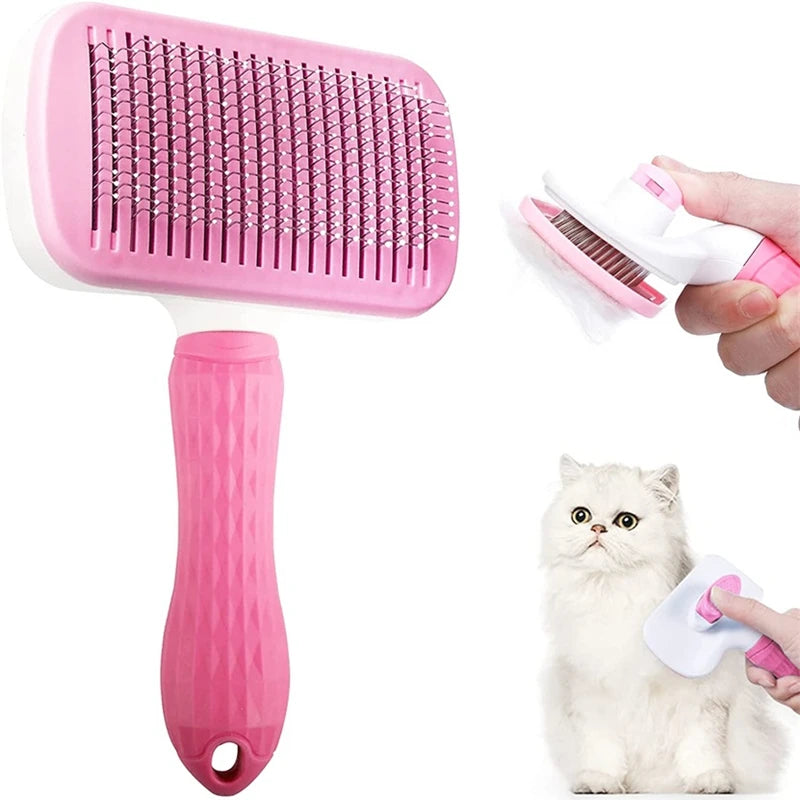 Self-Cleaning Brush Is Suitable for Cat Dog Pet Grooming Comb, Dog Supplies Dog Grooming Pet Hair Remover Pets Acessorios