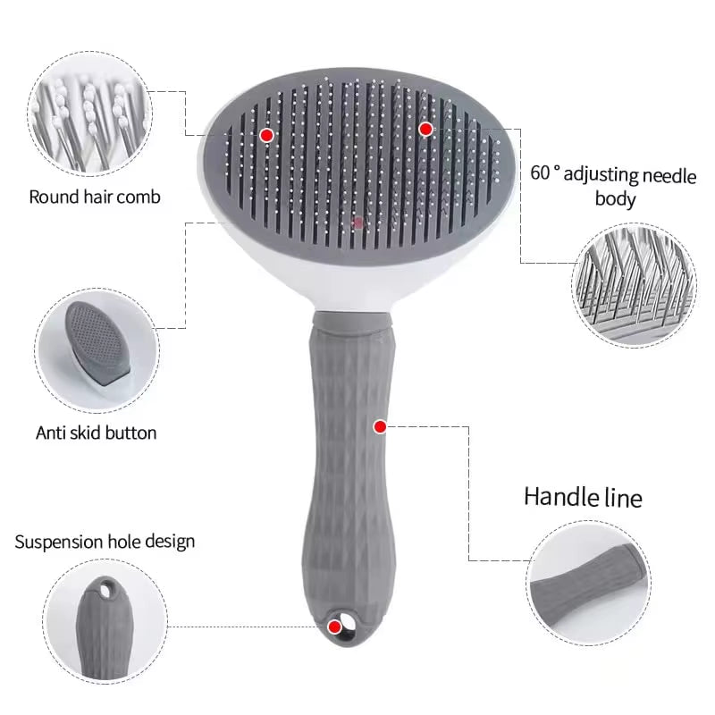 Pet Hair Remover Brush,Easy to Remove Loose Undercoat,For Dogs Cats Grooming Tools, Pet Hair Removal Comb Dogs Accessories